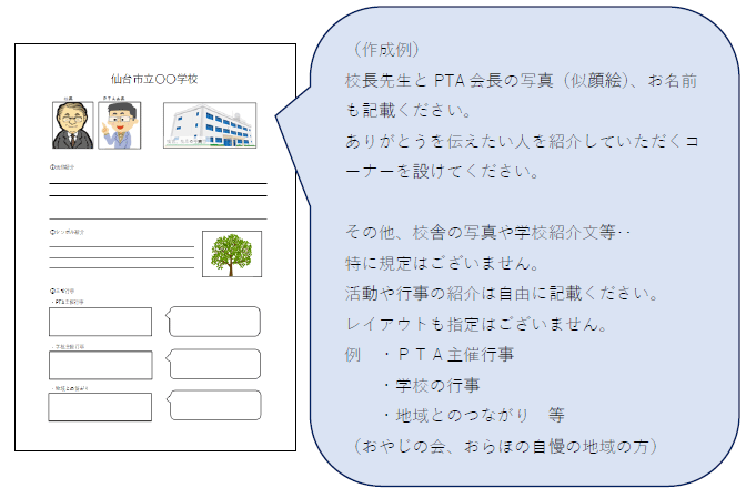 第20回仙台市PTAフェスティバル『パネルでどうぞ』説明イメージ01